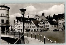 88299 W7970 Leutkirch im Allgäu Foto AK mit Kath. Pfarrkirche St. Martin Lebensmittel Otto Meyer LKW