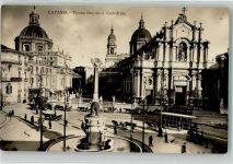 95100 Catania - Piazza Duomo Kirche Straßenbahn