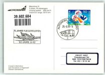 Metroliner III zweimotoriges Turbopropflugzeug Sonderstempel Automobil-Postbüro 1989 Canton Appenzell Schweiz Crossair