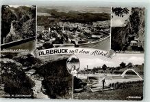 79774 W7892 Albbruck Foto AK Albsee Schwimmbad Albtalstrasse