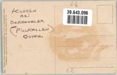 Pillkallen Dobrowolsk Gebrauchsspuren WK I Zerstörungen Dorf Kussen Foto AK