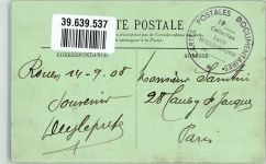 76000 Rouen 1908 - Straßenbahn Denkmal Le Square Corneille