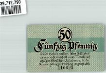 59174 W4708 Kamen , Westf 1920 Notgeldschein 50 Pfennig Nr. 116625