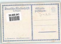Menschenliebe Deutsche Kinderhilfe in Bayern Künstlerkarte Zumbusch, L. von Gebrauchsspuren