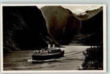 Naerobucht Norwegen Dampfer Monte Sarmiento Foto AK