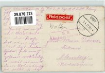 Zerstörte Feldpost Waffe 1917