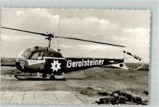 W5470 Andernach mit Gerolsteiner Werbung Foto KEINE AK Ort handschriftlich Hubschrauber Gebrauchsspuren