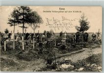 21320 Essey 1915 Gebrauchsspuren Feldpost WK I Garde-Ers.Div. Friedhof Deutsche Heldengräber