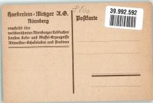 W8500 Nürnberg Haeberelin * Metzger AG Werbung Lebkuchen Künstlerkarte