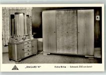 Irmgard W Eiche/Birke Schrank 200cm breit Holzverarbeitung FOTO KEINE AK