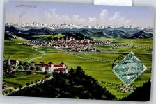88299 W7970 Leutkirch im Allgäu - Kirche, Ortsansicht, Alpenpanorama