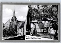 48477 W4446 Bevergern , Westf - Kirche Marktplatz Dorfteich