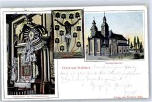 74731 W6968 Walldürn 1906 Lithographie Kirche Altar