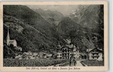 6433 Oetz Foto AK Hotel Drei Mohren Ötztal Kutsche