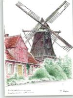 23769 W2449 Lemkenhafen - Windmühlen Museum Segelwindmühle Jachen Flünk