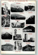 72760 W7410 Betzingen Foto AK Schloss Burg Lichtenstein Teck Staufeneck Hohenzollern Tracht