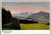 88094 W7991 Oberteuringen Künstlerkarte sign. Banzer, A. Blick ins Rotachtal