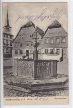 Bischofsheim v.d. Rhön mit Marktbrunnen gelaufen, mit Marke und Stempel von 1921. Leicht stockfleckig, bügig, sonst gut erhalten