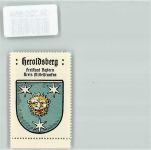 90562 W8501 Heroldsberg Vignette Wappen Kaffee Hag ca. 1920-1940 Löwenkopf