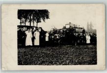 WK II Fleischer Parade Privatfoto AK Fleischerei Gebrauchsspuren