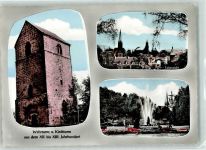 66111 W6600 Dudweiler , Saar - Wehrturm Kirchturm Stadtpark