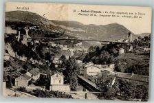 39200 Saint-Claude 1909 Gebrauchsspuren le Pont suspendu sur Tacon Gasthaus la Pipe