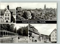 99636 O5235 Rastenberg - Rathaus Schwimmbad Konsum Gasthaus Stadtkrug