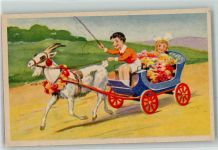 Ziegenbock Kinder Tiergespann