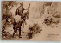 Don Quijote Motiv Spanien Künstlerkarte