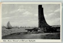 24235 W2304 Laboe - Marine Ehrendenkmal Blick auf d. Segelregatta