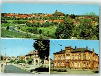 19406 O2720 Sternberg , Meckl - Warin Ernst Thälmann Straße Brüel Rathaus Motorrad Oldtimer