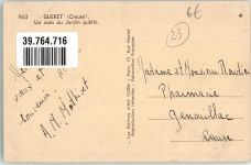 23000 Gueret 1945 Foto AK Kirche Briefmarke Bildseite