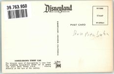 Anaheim Foto AK Pferdestraßenbahn Main Street Disneyland