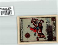 O1830 Rathenow 80 Pfennig Gutschein St. Marien und Andreas Kirche Rückseite Rathenower Zietenhusar Notgeld Deutschland Notgeldschein