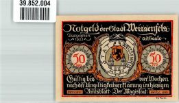 06667 O4850 Weißenfels , Saale 1921 Notgeldschein 50 Pfg Schusterstadt