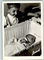 Paris Liveroil Laboratoires Chambon Bild: Baby in der Wiege Informationskarte Werbung Kosmetik KEINE AK