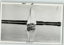 17207 O2070 Röbel FOTO KEINE AK Segelboot auf dem Müritzsee Foto Original aus Archiv eines Ansichtskartenverlags Ort handschriftlich