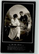Serie an der Weser 6050-5 Liebespaar Poesie / Liebe GL & Co Foto AK