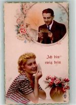 Ein verliebtes junges Paar Rosen Poesie / Liebe Liebesbrief