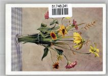 46483 W4230 Wesel a Rhein Künstlerkarte Landpoststempel Blumen in Vasen sign. Erich Lindenau