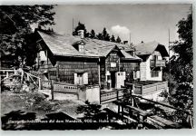 Herrgottschnitzerhaus 1957 - Berghütte Hohe Wand Wandeck Hüttenstempel