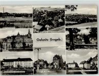09376 O9156 Oelsnitz , Erzgeb - Rathaus Klubhaus Hans Marchwitza Schule Internat Berglehrlinge Handlung HO Albert-Funk-Kampfbahn Sportplatz