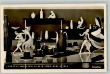 charlottenburg Industrie Porzellanfiguren + SST Gewerbeausstellung 1956 Foto AK