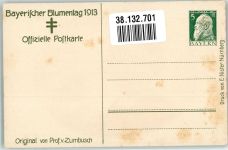 W8000 München Münchner Kindl mit Blume Bayerischer Blumentag Ganzsache Zumbusch, L. von 1913 Künstlerkarte