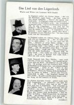 Text des Liedes Das Lied von den Lügenlords von Willi Rudek Fotograf Scherl Verlag Robert Franke 2 Soldatenlied WK II Lieder AK
