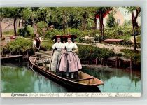 03222 O7543 Lübbenau 1904 Foto AK Tracht Spreewald