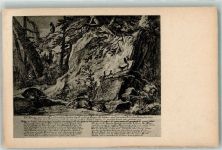 sign. Ridinger, Johann Kupferstich Dachs und Eichhörnchen im Gebirge Eichhörnchen Künstlerkarte