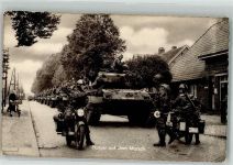 Panzereinheit der Bundeswehr auf dem Marsch Motorrad Panzer nach 1945 Gebrauchsspuren