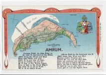 Amrum mit Landkarte ungelaufen Gute Erhaltung.