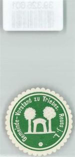 07937 O6576 Triebes Siegelmarke Gemeinde-Vorstand zu Triebes Reuss j. L.